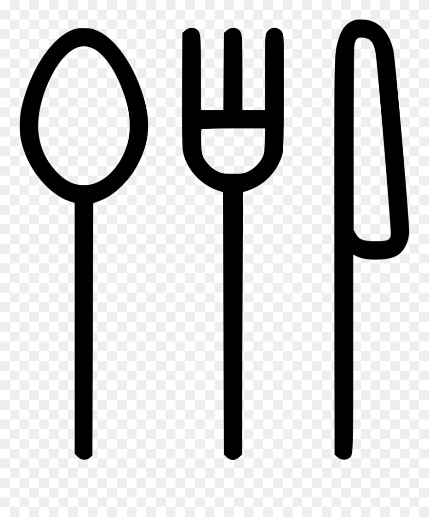 Eating Knife Svg Png - Fork Spoon Knife Png Clipart