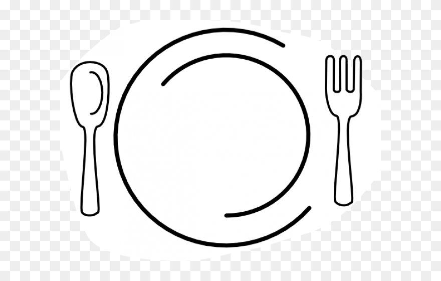 Table Setting Clipart - Food Photos Black And White - Png Download