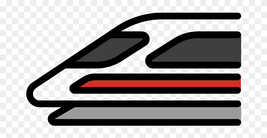 High-speed Train Emoji Clipart - Png Download