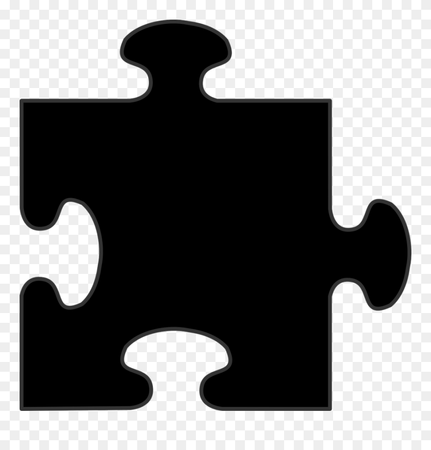Black Puzzle Piece Png Clipart Jigsaw Puzzles Clip - Puzzle Piece Vector Png Transparent Png