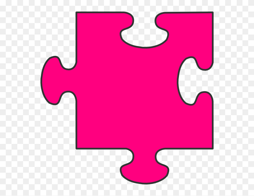 Transparent Puzzle Pieces Clipart - Pink Puzzle Piece Clip Art - Png Download