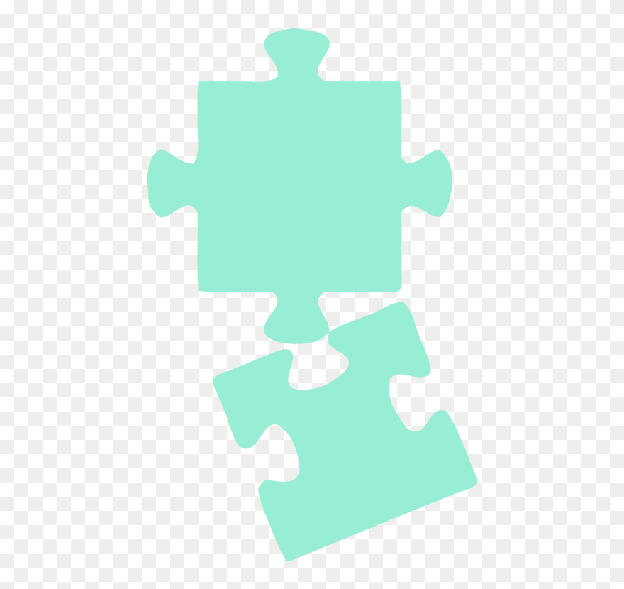 Aqua,green,line - 2 Puzzle Pieces Png Clipart