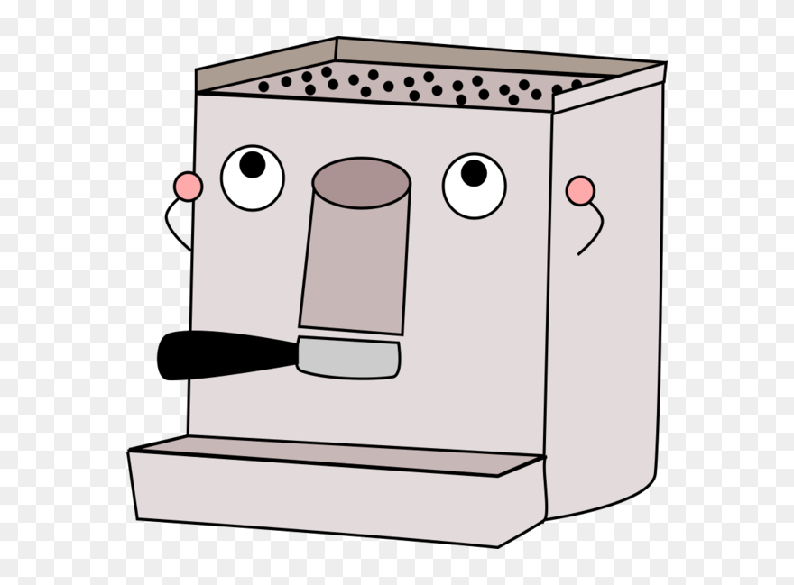 Transparent Coffee Cartoon Furniture Line Clipart For - Кофемашина Мультик - Png Download