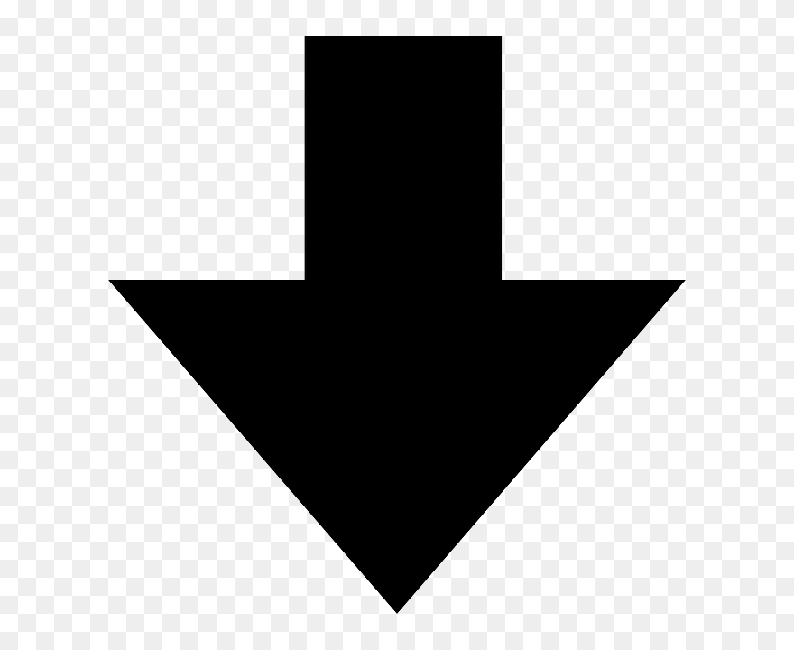 Arrow, Down, Download, Black - Down Arrow Transparent Background Clipart
