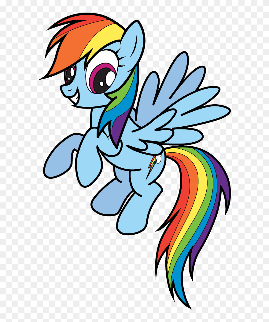 How To Draw Rainbow Dash My Little Pony - Draw My Little Pony Rainbow Dash Clipart