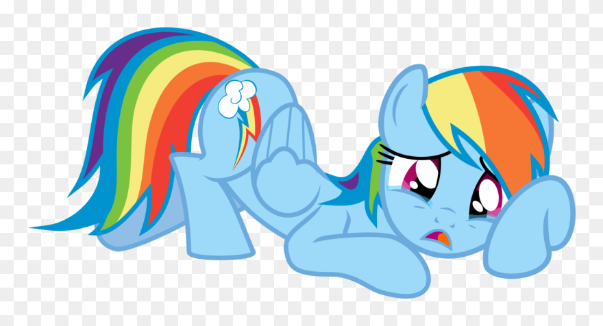 My Little Pony Sad Rainbow Dash - My Little Pony Rainbow Dash Sad Clipart