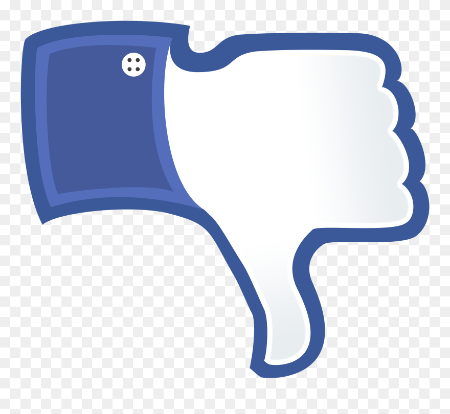 Social Icon Cliparts Glass Button Png Black And White - Facebook Thumbs Down Png Transparent Png