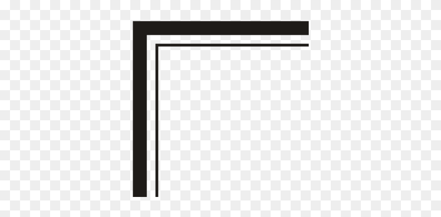 Double Black Line Border - Line Art Clipart