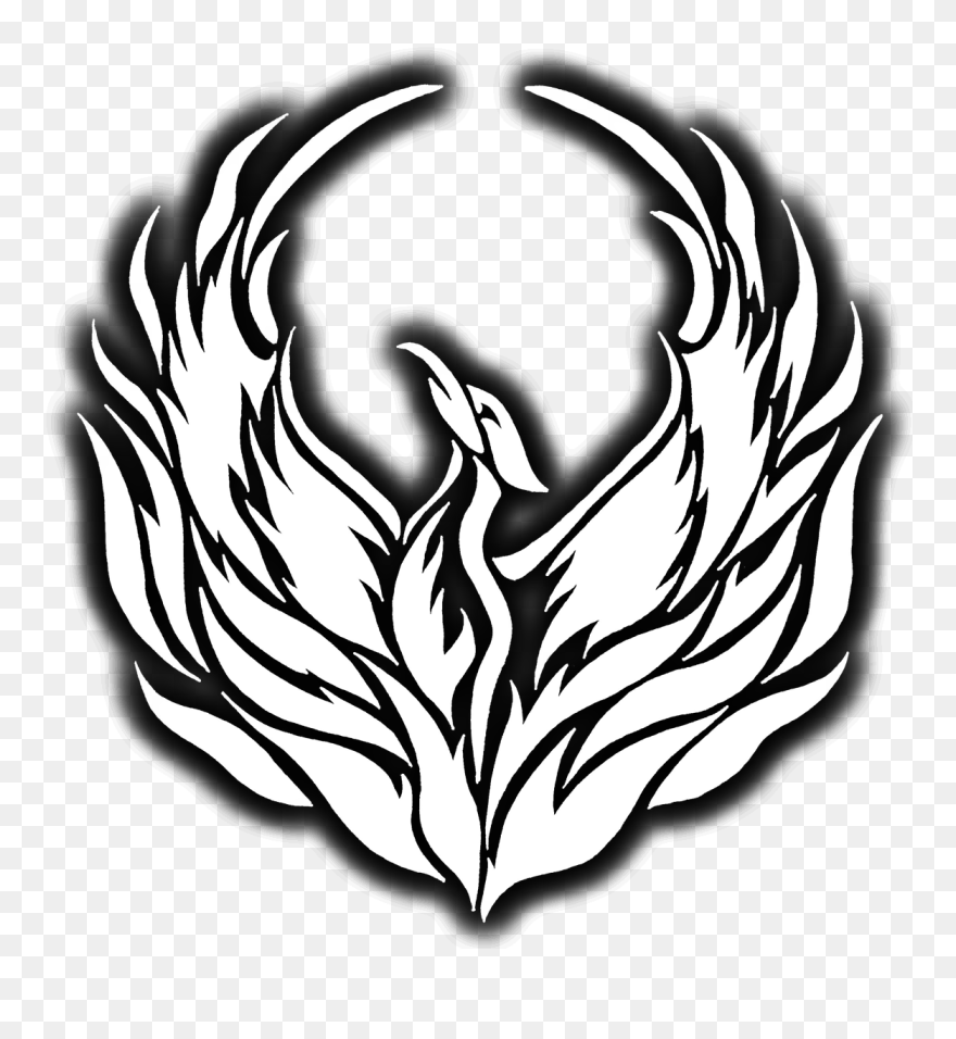 Drawing Phoenix Logo - Logo Black And White Phoenix Clipart