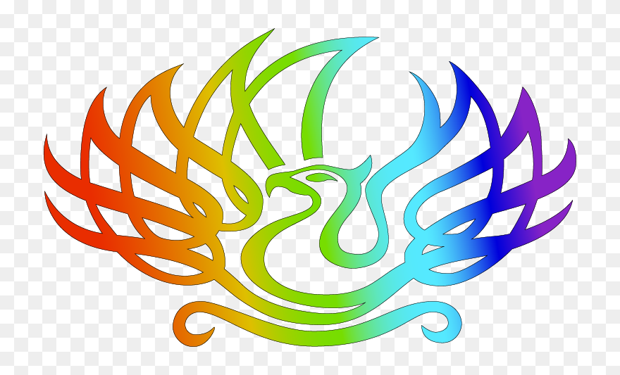 Rainbow Phoenix Clipart
