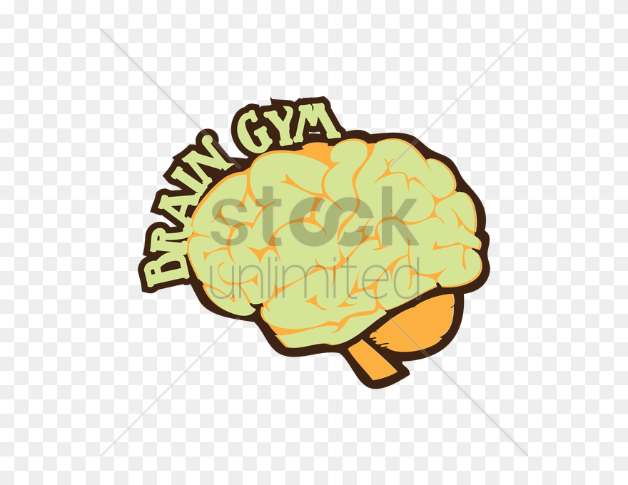 Human Brain With Brain Gym Words Vector Graphic Clipart - Png Download