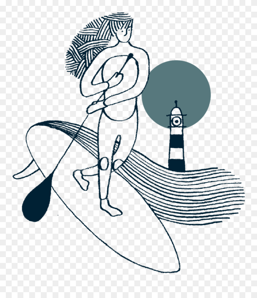 Siss Paddleboard - Illustration Clipart