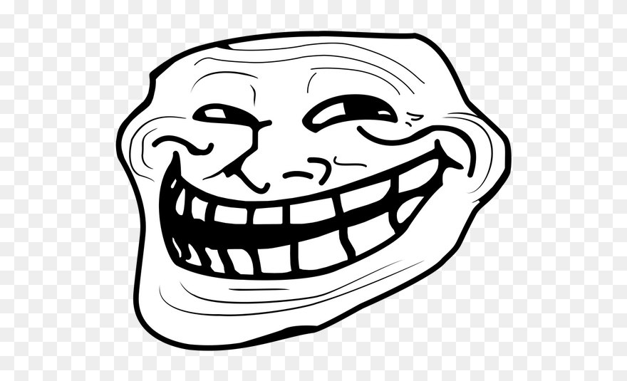 Transparent Troll Face Meme Clipart