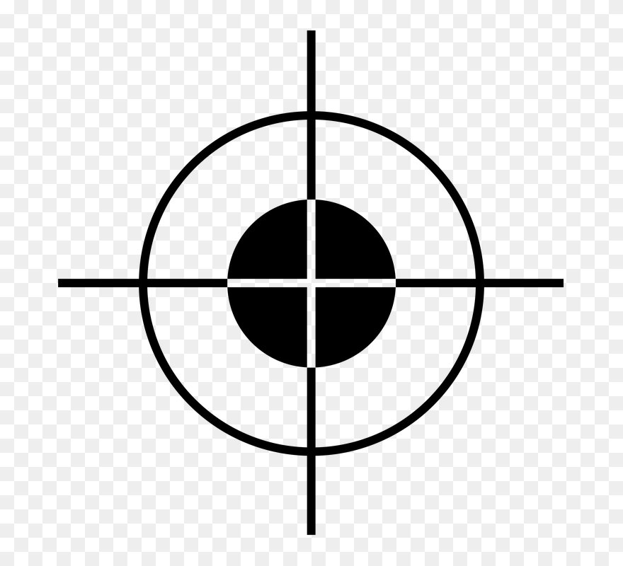 Rifle Scope Crosshairs Png No Background - Sniper Target Png Clipart