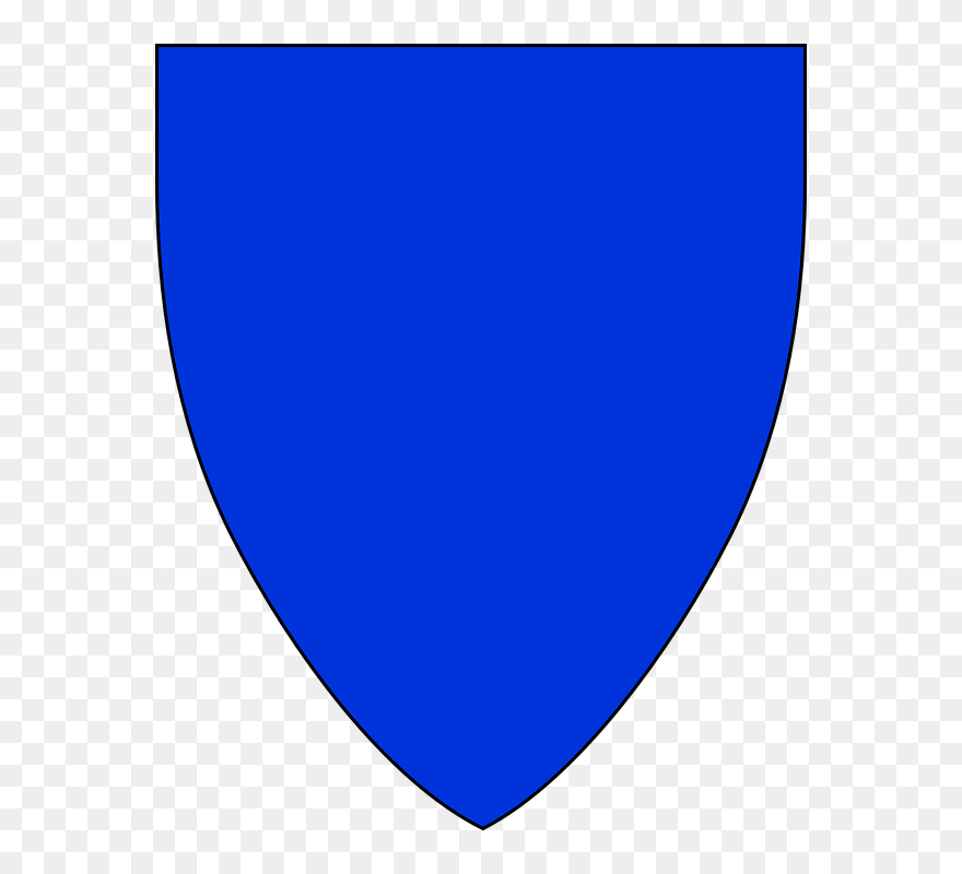 Blue Outline Shield Clipart - Blue Clipart Shield - Png Download