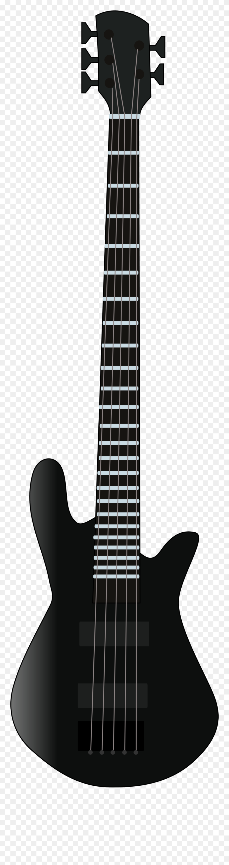 Matte Black Jackson Bass Clipart