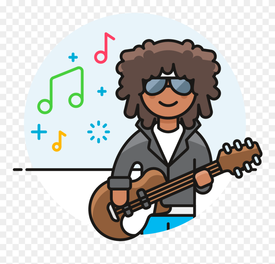 Female Singer Guitarist Clipart - Png Download