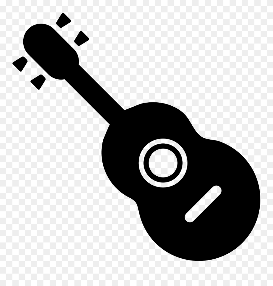 Acoustic Guitar Musical Instrument - Instrumentos Musicais Desenho Preto Clipart