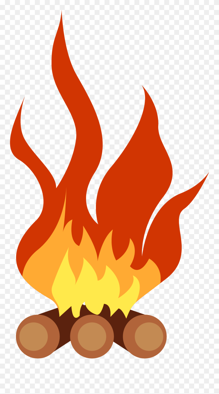 Firewood Clipart Camp Fire - Camp Fire Cartoon Png Transparent Png