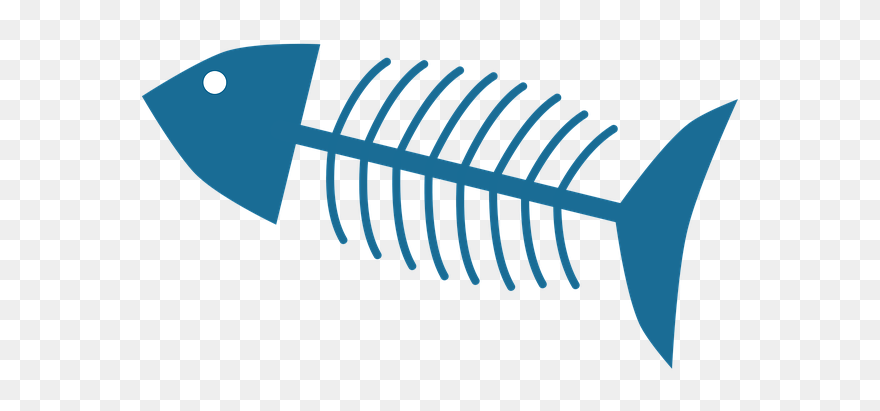 Fish Bones Png Download - Fish Skeleton Png Clipart