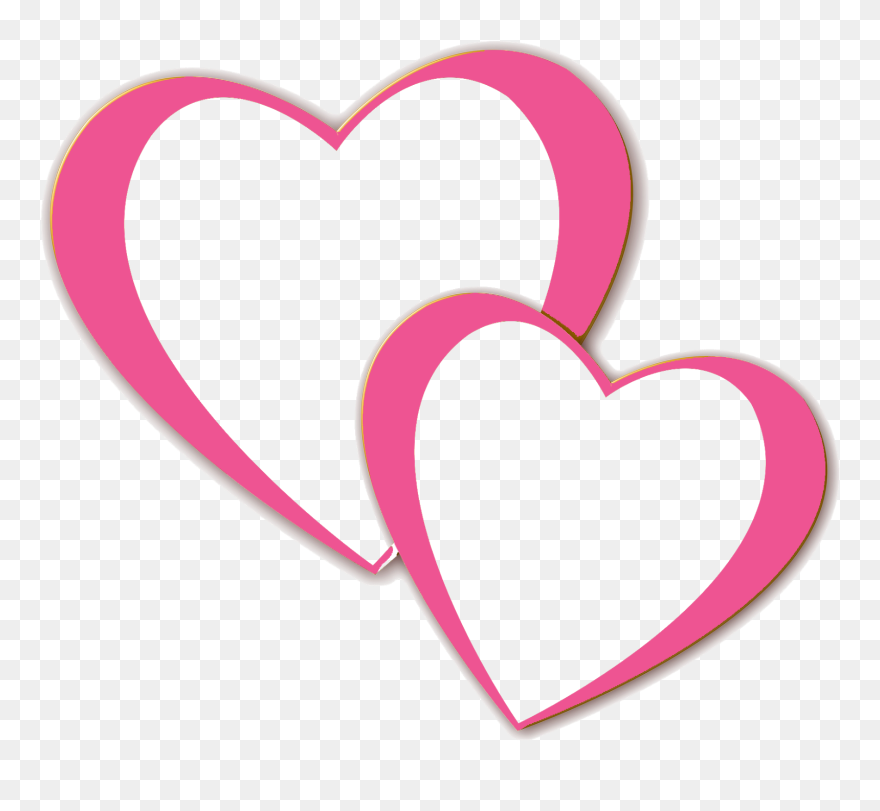 Desenho De Dois Corações Juntos Clipart