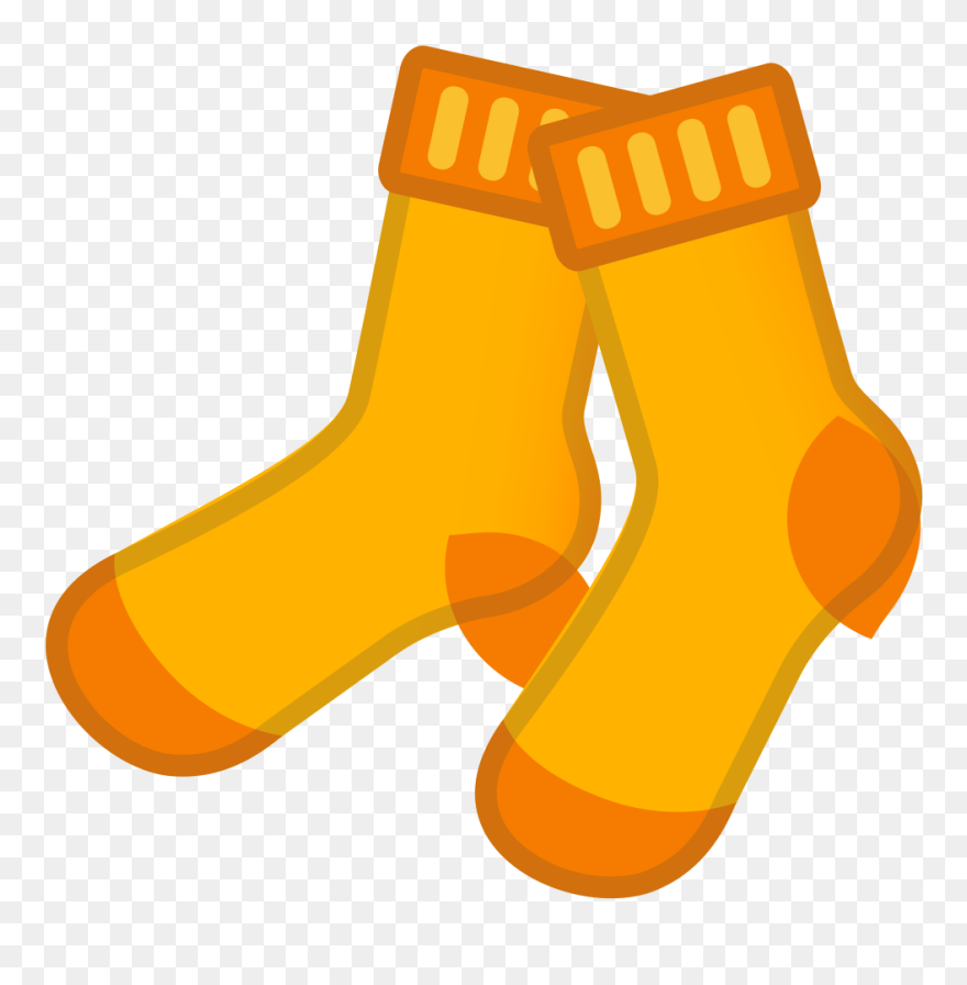 Sock Clipart Orange Objects, Sock Orange Objects Transparent - Socks Emoji - Png Download