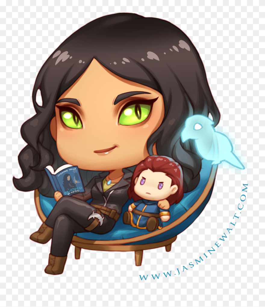 Chibi Reading Clipart