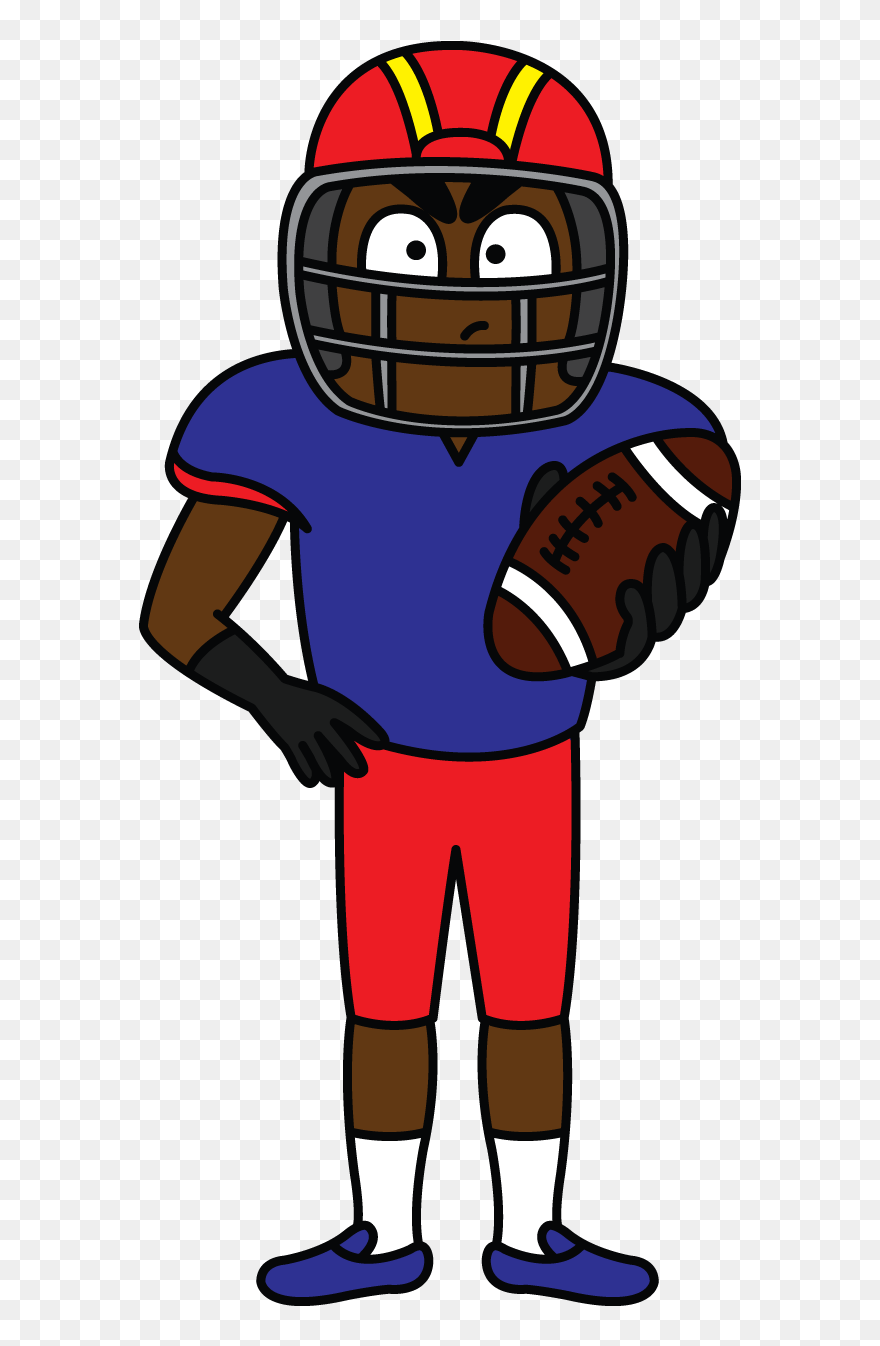 Draw A Football Player But Easy Clipart