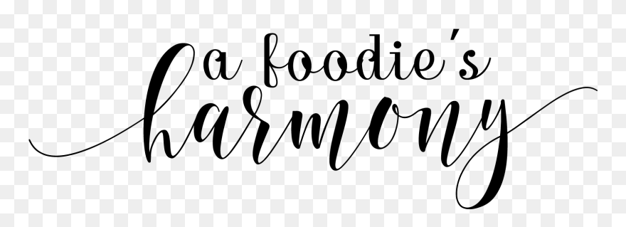 A Foodie"s Harmony - Calligraphy Clipart