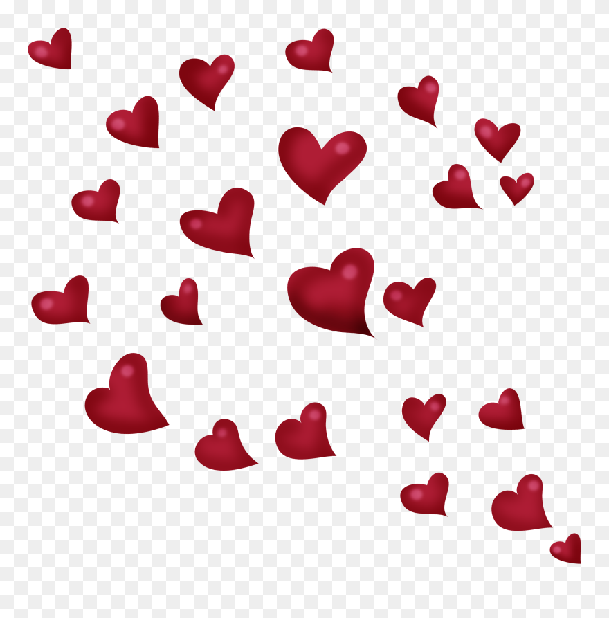 Flight Clip Art - Hearts Flying Clipart - Png Download