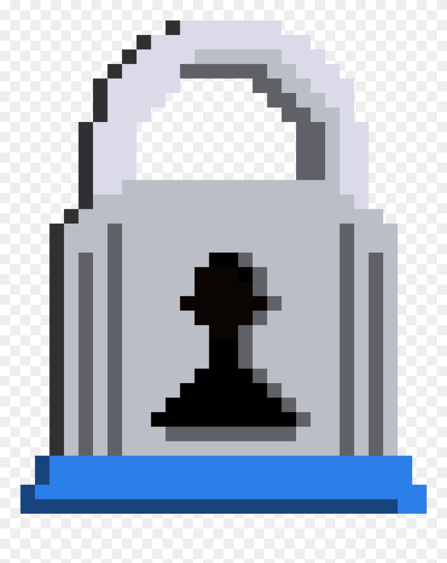 Transparent Lock Image Png - Minecraft Paint Pixel Art Clipart