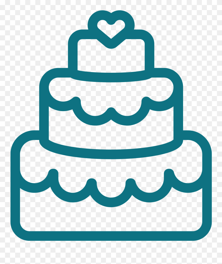 Silhouette Wedding Cake Png Clipart