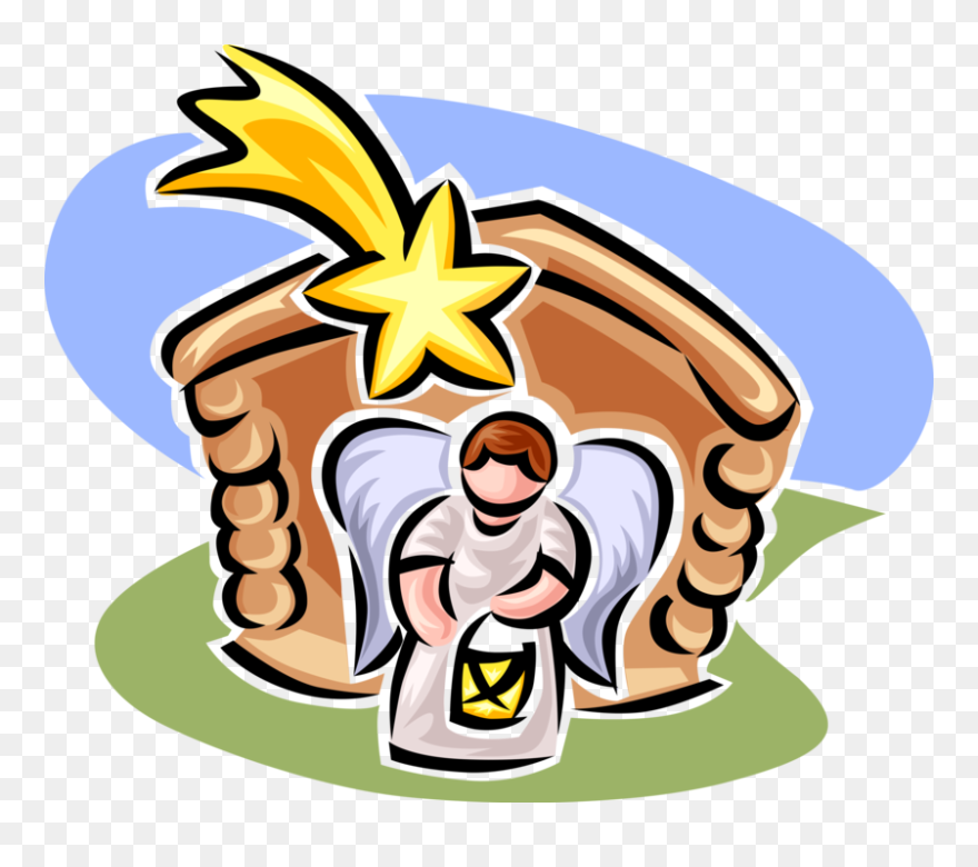 Vector Illustration Of Festive Season Christmas Nativity - Vector Graphics Clipart