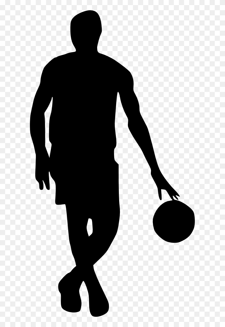 Basketball Silhouette Clip Art - Silhouette Playing Basketball Png Transparent Png