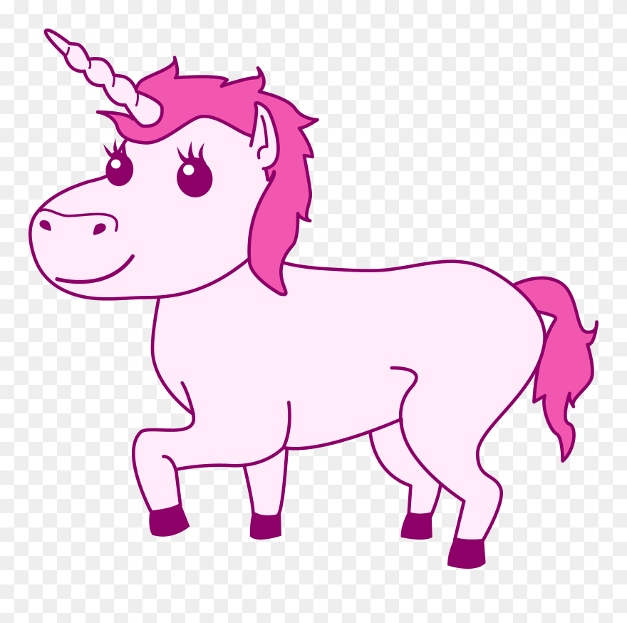 Design Free Clip Art - Pink Unicorn Clip Art - Png Download