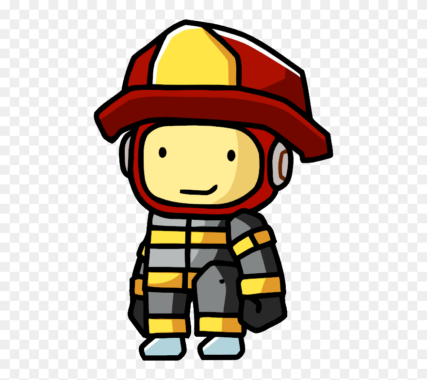 Hats Clipart Fire Fighter - Scribblenauts Firefighter - Png Download