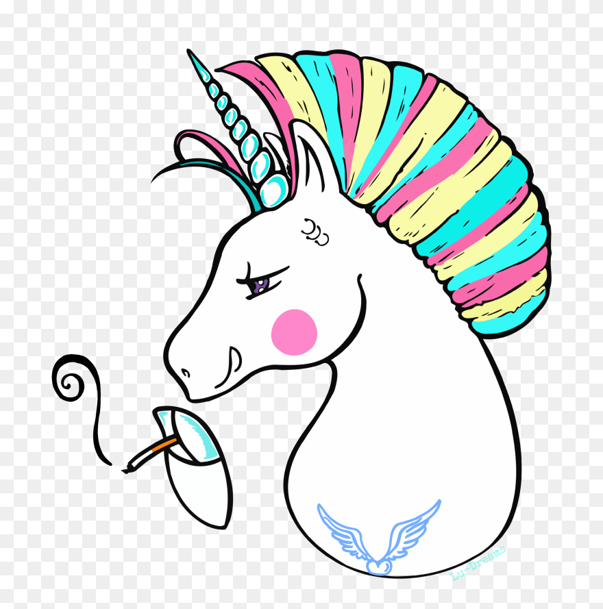 Rebel Unicorn - Unicorn Clipart