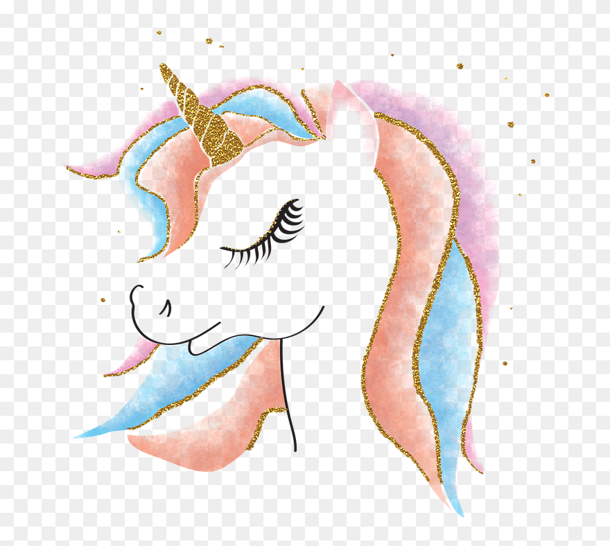 Watercolor Transparent Background Unicorn Clipart - Png Download