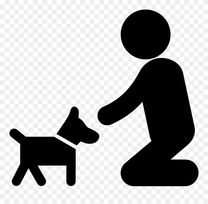 Dog Training Puppy Pet Cat - Cartoon Dog Walking Silhouette Clipart