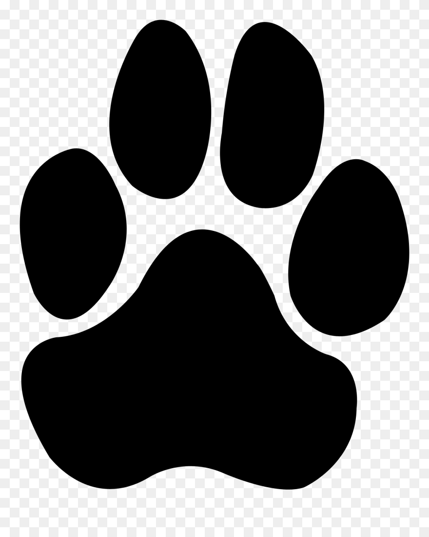 Paw Clipart Dog Training - Bulldog Paw Print Clipart - Png Download