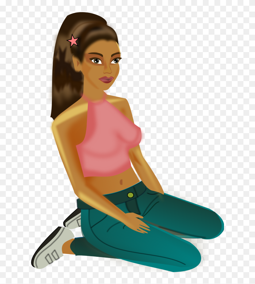 Sitting Girl Clipart Png Transparent Png