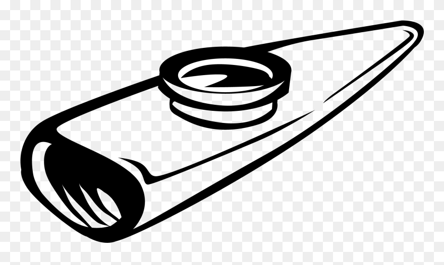 Transparent Art Supplies Clipart Black And White - Kazoo Png Clipart