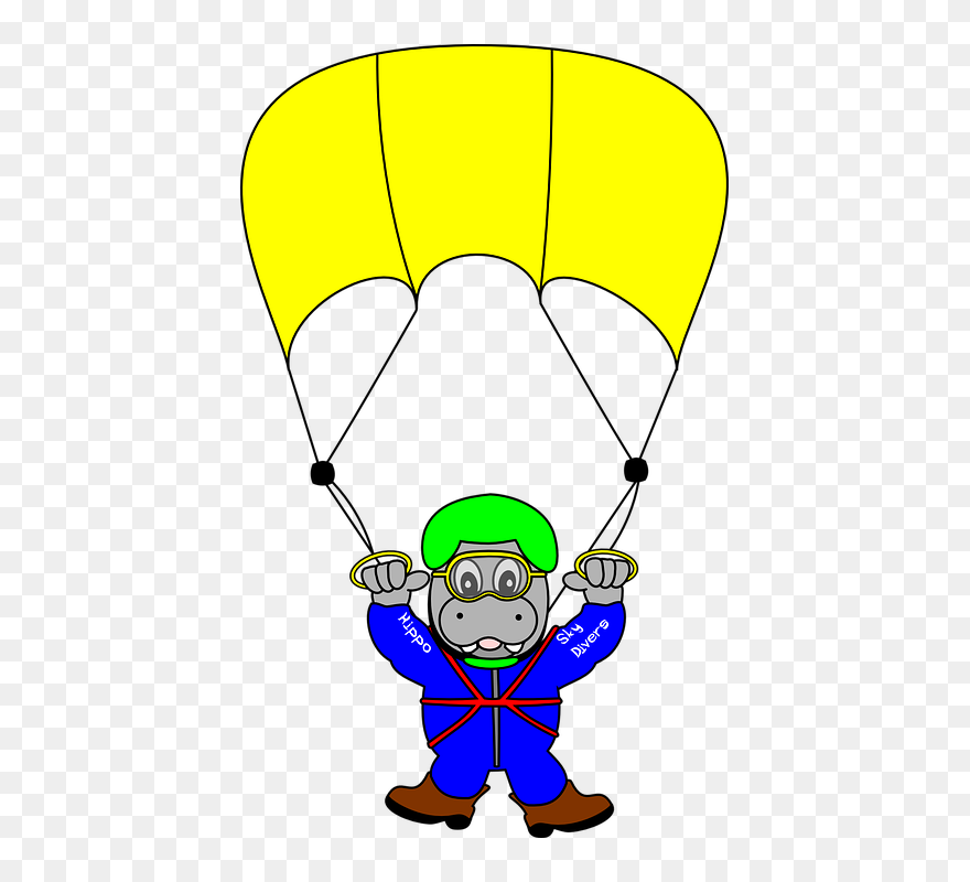 Cartoon Sky Diver Clipart