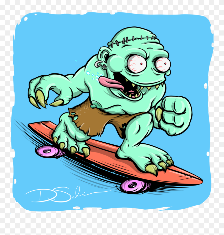 Skate Monster Trans Clipart