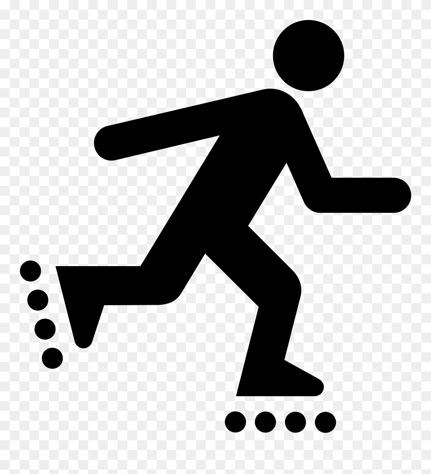 Skating - Rollerblader Clipart - Png Download