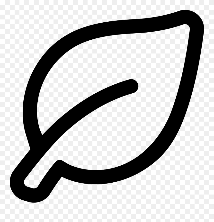 Leaf Outlined Natural Shape - White Leaf Png Clipart Transparent Png
