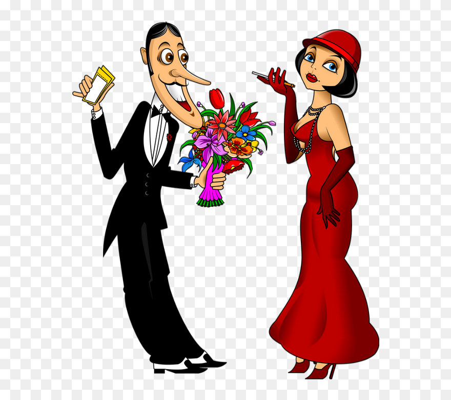 Dessin Png Couple D"amoureux, Tube St Valentin, Clipart - Fancy Man Cartoon Transparent Png