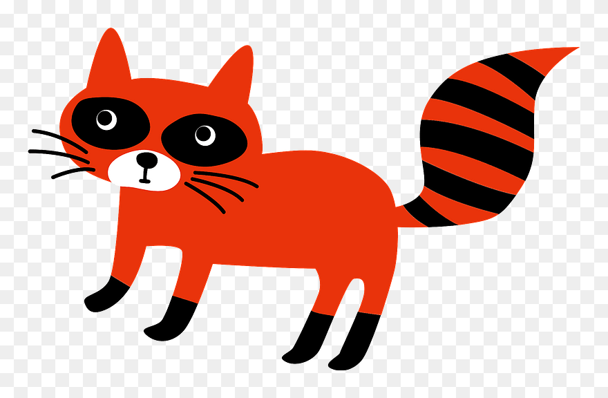 Raccoon Dog Animal Clipart - Cartoon - Png Download