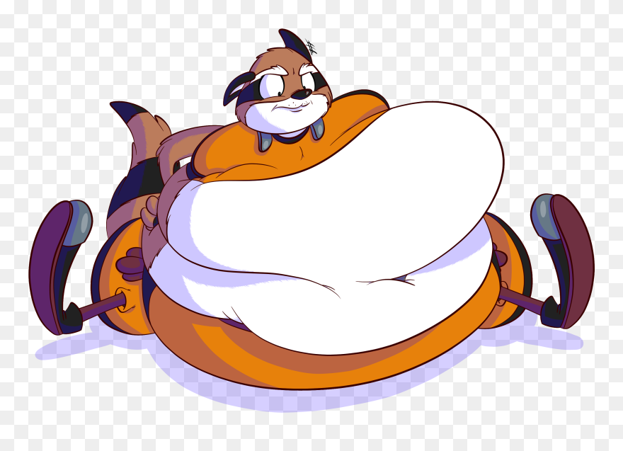 Overstuffed Rocket Raccoon - Rocket The Racoon Fat Clipart