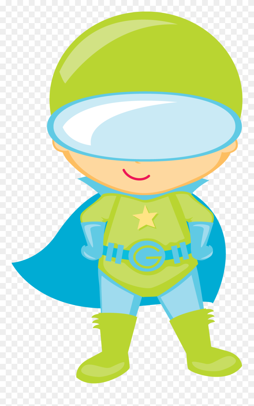 Kids Dressed As Superheroes Clipart - Cute Superhero - Png Download